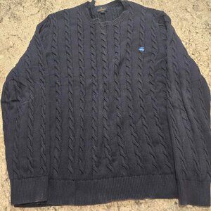 super cool vintage navy blue Brooks Brothers cable...
